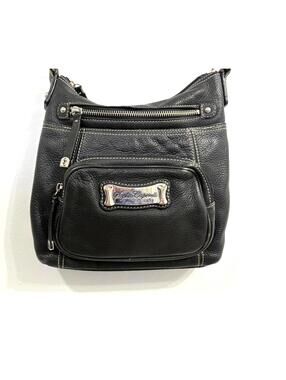 *SPRING BREAK SALE*Sophia Caperelli Black Leather Silver Detail Crossbody